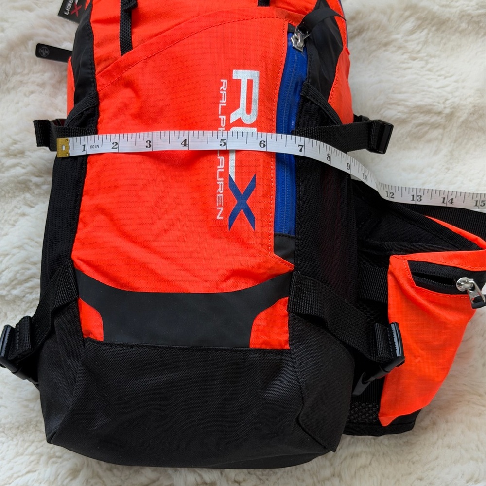 Outdoor RLX Ralph Lauren Mini Sling Bag Backpack Neon Orange Hiking Gym Travel - Picture 14 of 16